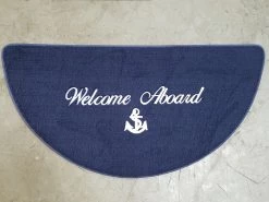 The Matworks LTD 18" X 36" Welcome Aboard Half Moon Mat