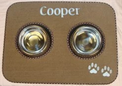 Matworks LTD Pet Dining Mats Personalized Pet Diner Mat Stainless Steel Bowl Set 25 Matworks LTD Pet Dining Mats Personalized Pet Diner Mat Stainless Steel Bowl Set