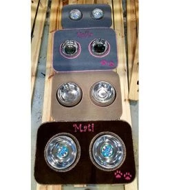 Matworks LTD Pet Dining Mats Personalized Pet Diner Mat Stainless Steel Bowl Set 24 Matworks LTD Pet Dining Mats Personalized Pet Diner Mat Stainless Steel Bowl Set